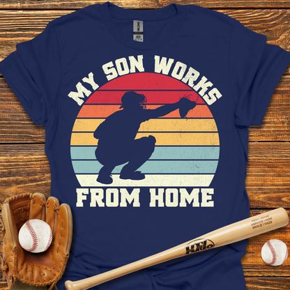 My Son Works From Home Adult T-Shirt