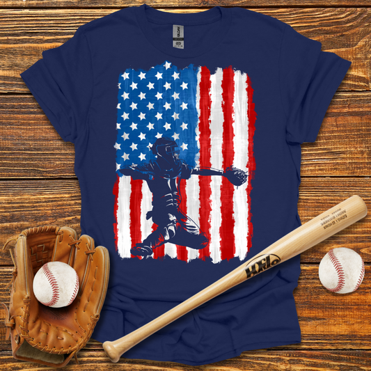 American Flag Catcher Tee
