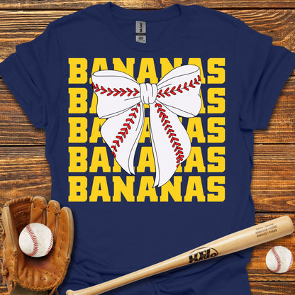 Bananas Coquette Baseball Adult T-Shirt