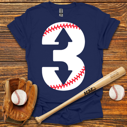Three Up Three Down Adult T-Shirt