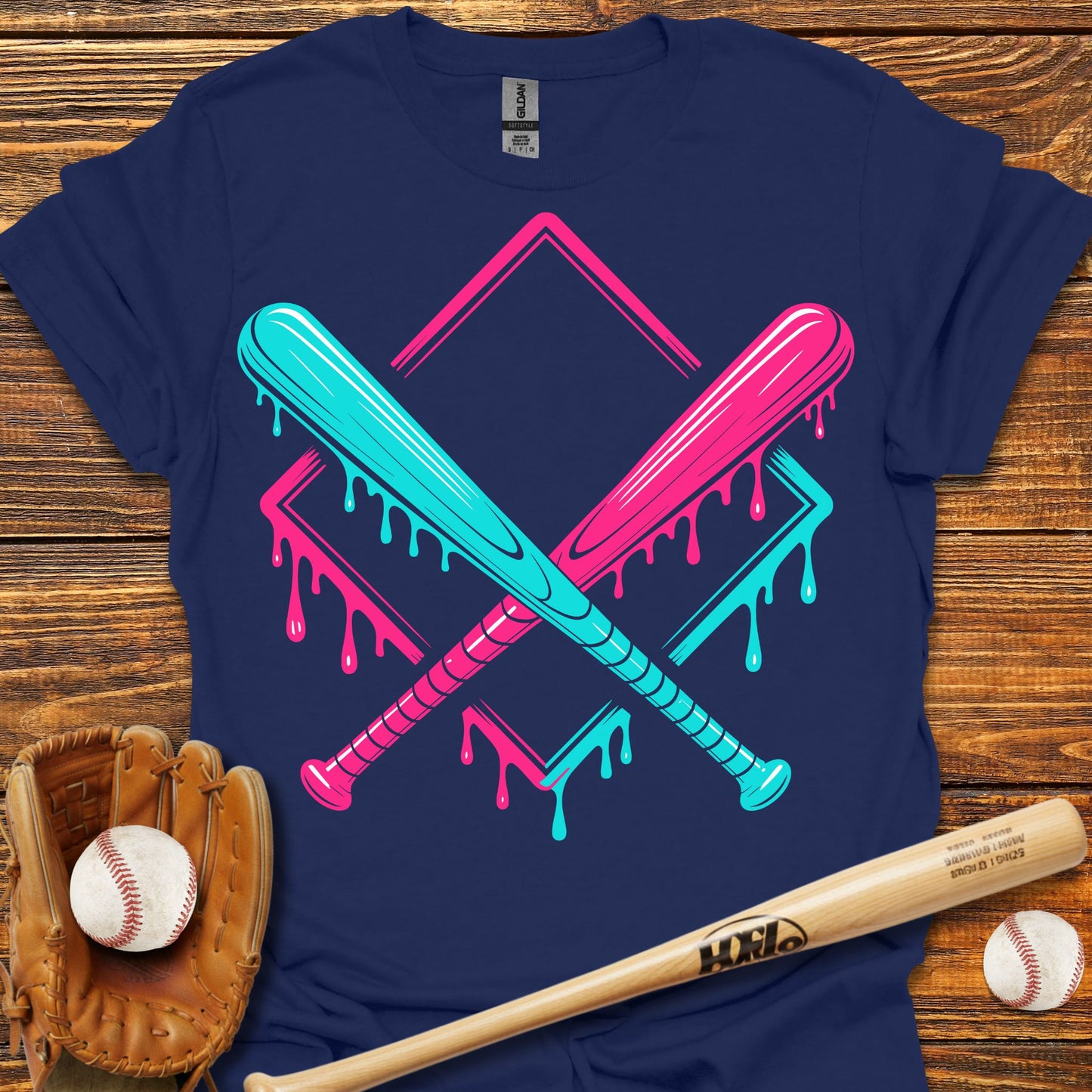 Baseball Drip Adult T-Shirt