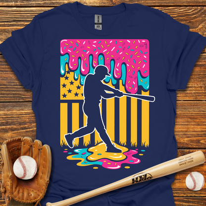 USA Flag Drip Adult T-Shirt