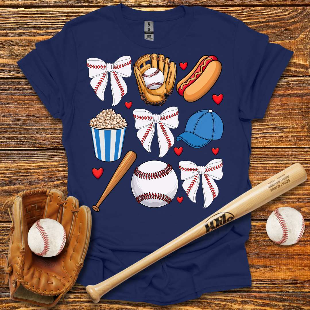 Blue Coquette Bow Tee