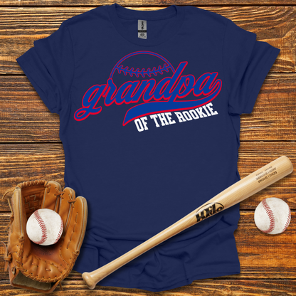 Grandpa Of The Rookie Adult T-Shirt