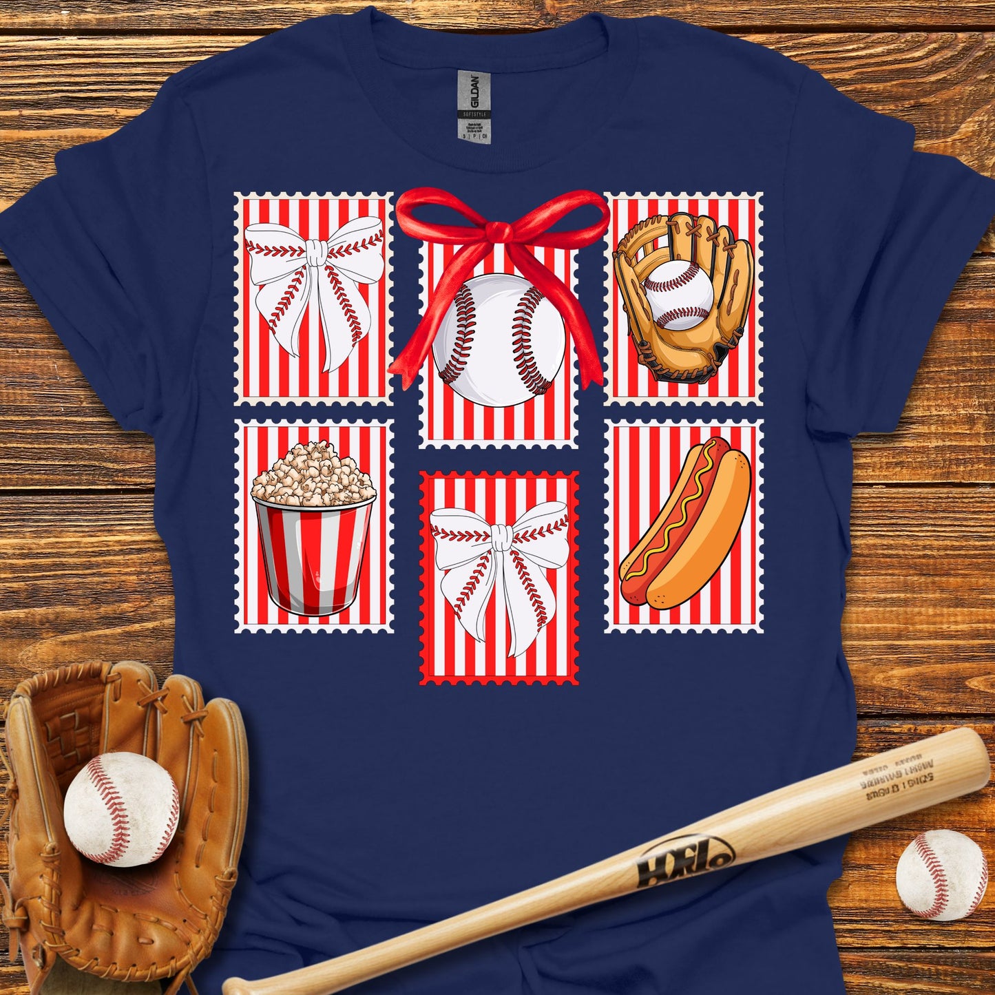 Baseball Stamps Adult T-Shirt
