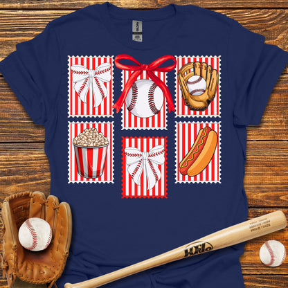 Baseball Stamps Adult T-Shirt