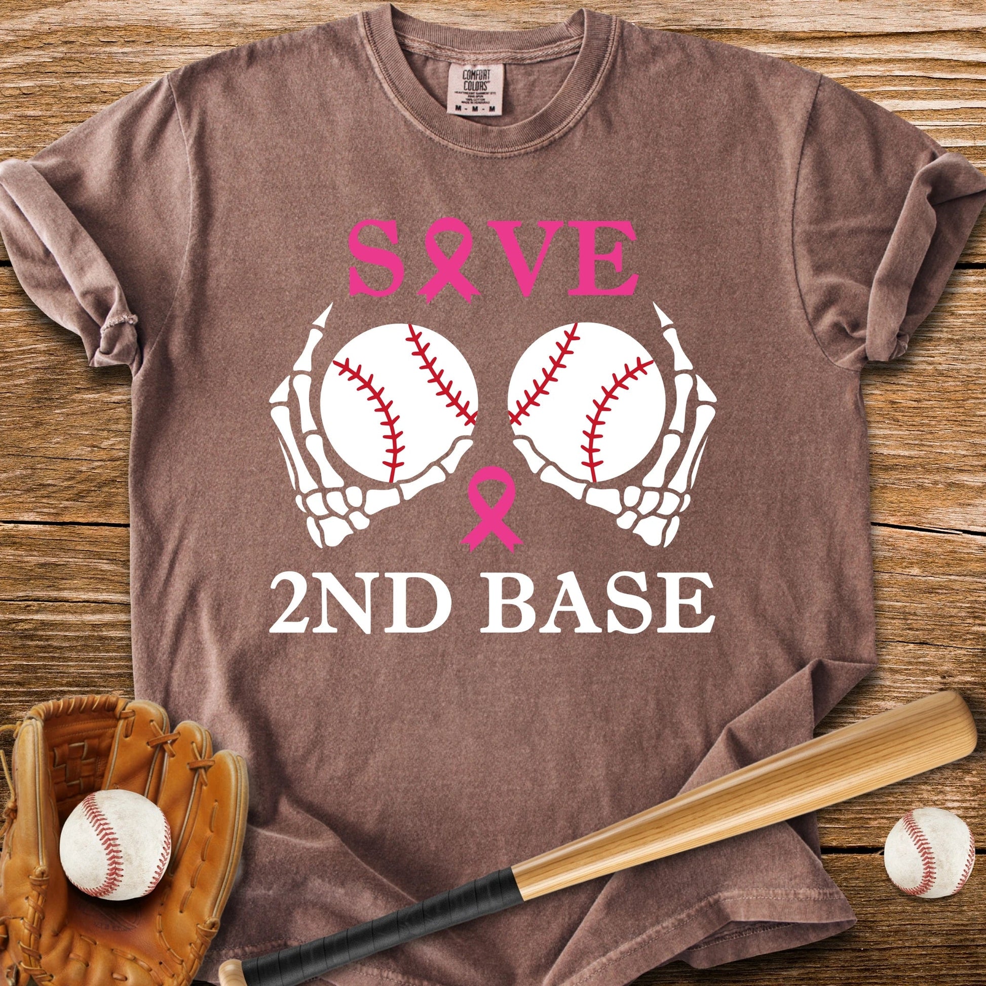 2nd Base Breast Cancer - HomeRun PrintsComfort Colors