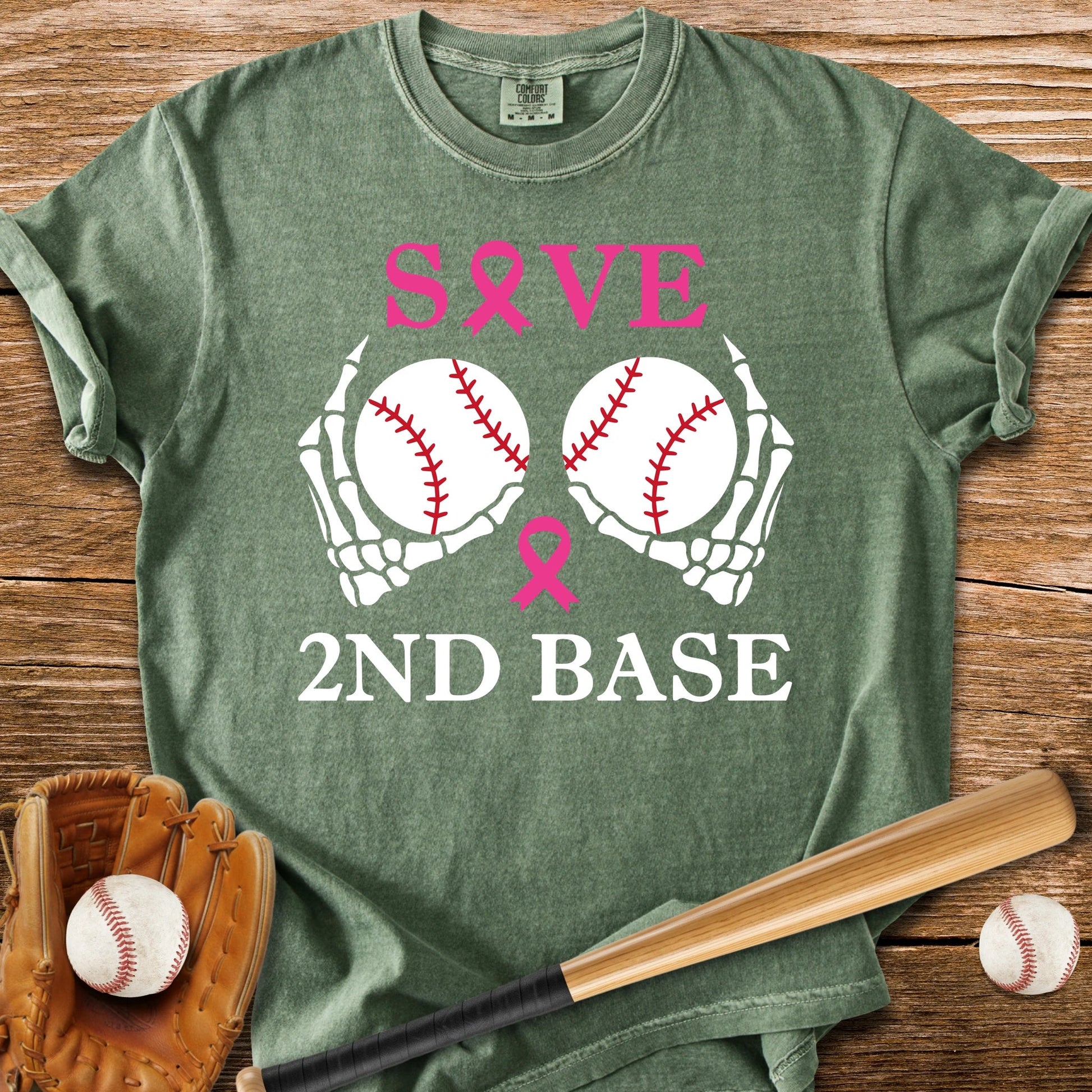2nd Base Breast Cancer - HomeRun PrintsComfort Colors