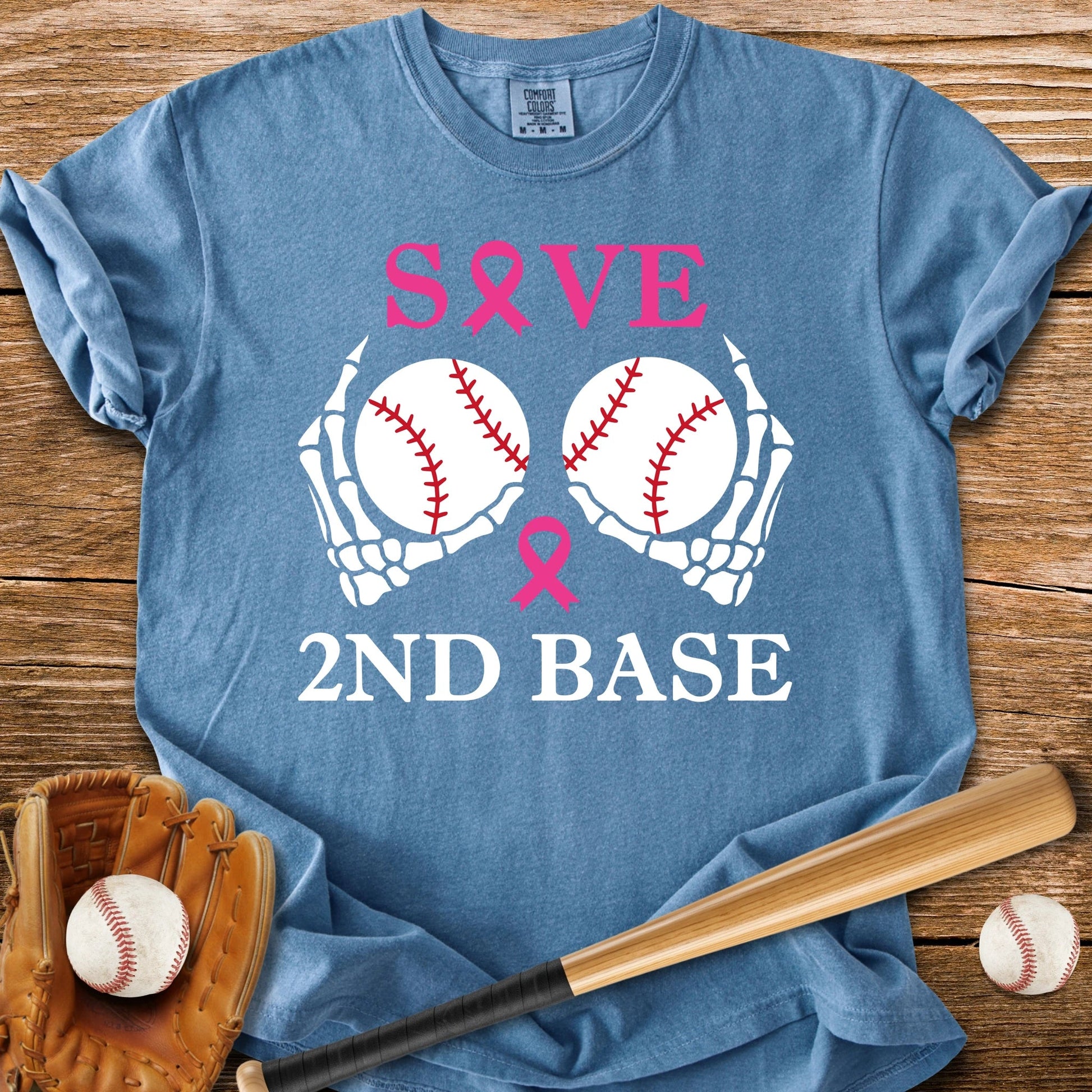 2nd Base Breast Cancer - HomeRun PrintsComfort Colors