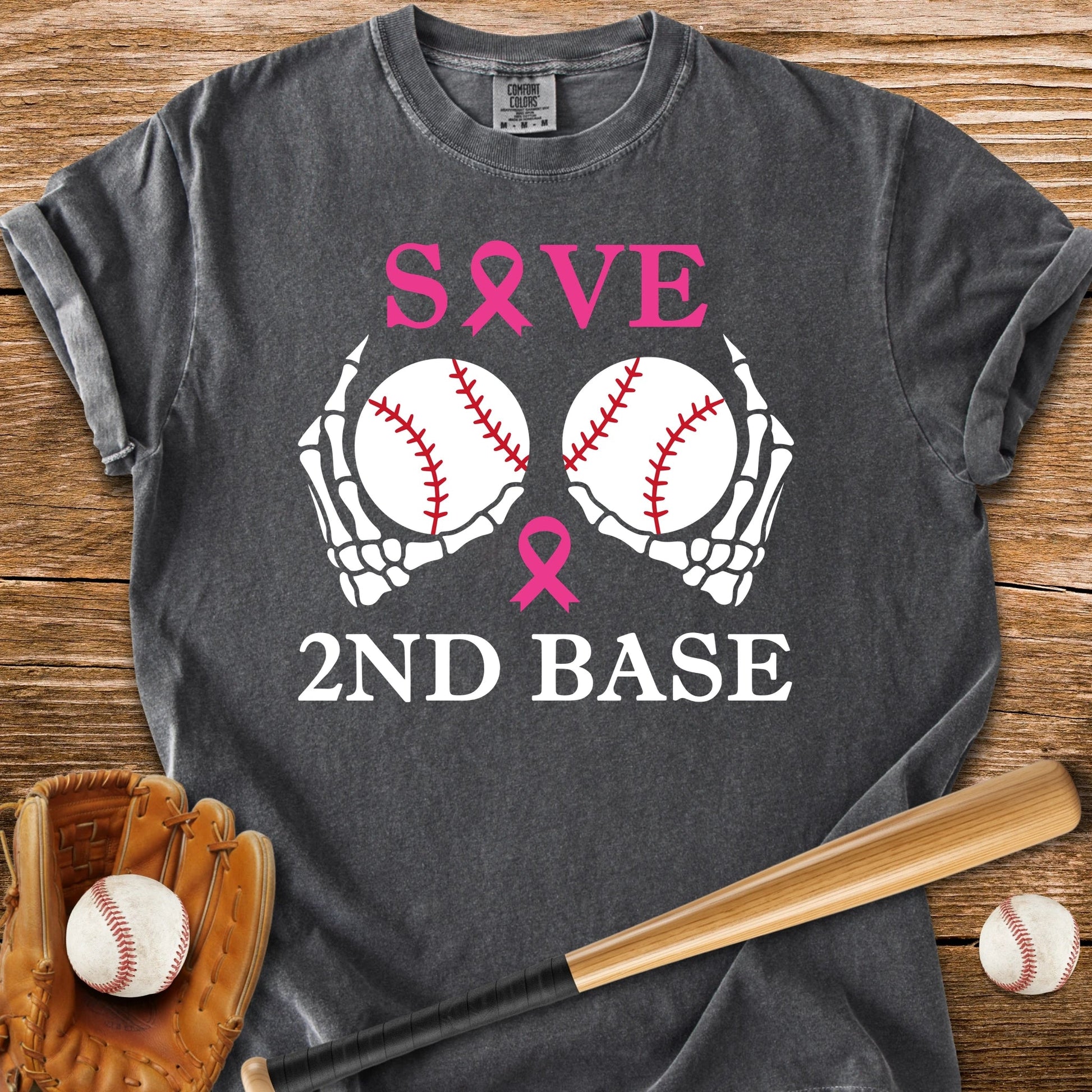 2nd Base Breast Cancer - HomeRun PrintsComfort Colors