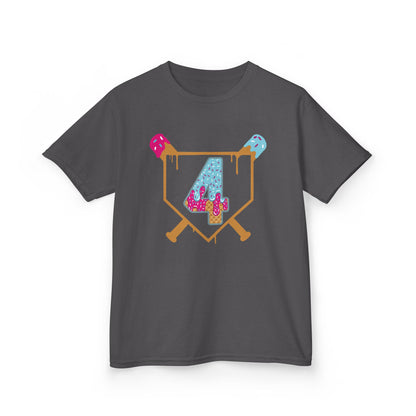 Baseball 4th Birthday Kids T-shirt