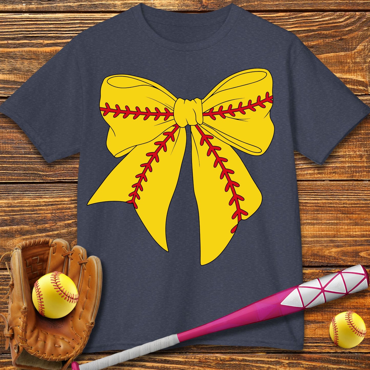 Softball Coquette Kids T-Shirt