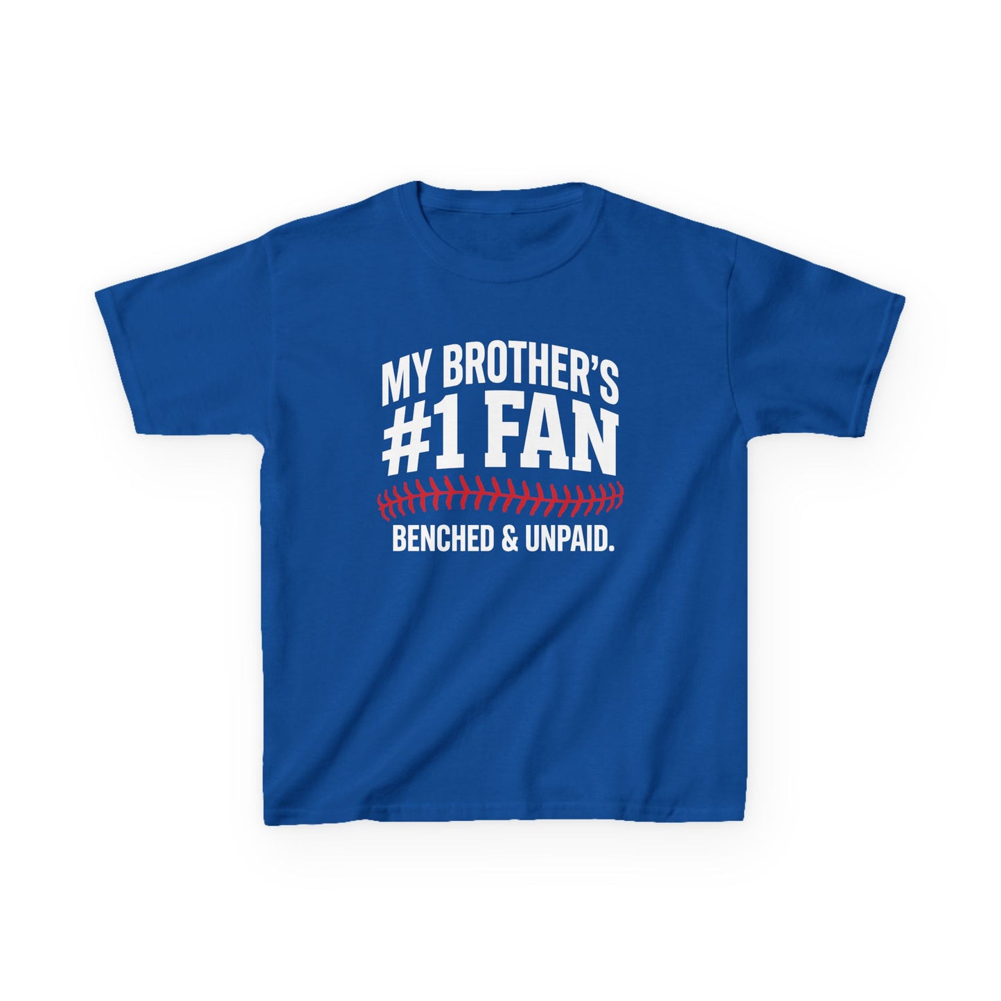 Benched Baseball Sibling Kids T-shirt