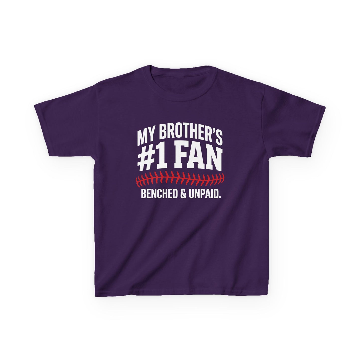 Benched Baseball Sibling Kids T-shirt