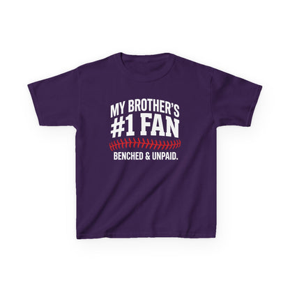 Benched Baseball Sibling Kids T-shirt