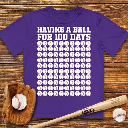 100 Days Of School Youth Athletic Tee