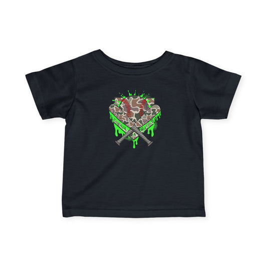 Baseball Camo Drip Infant Baby Tee