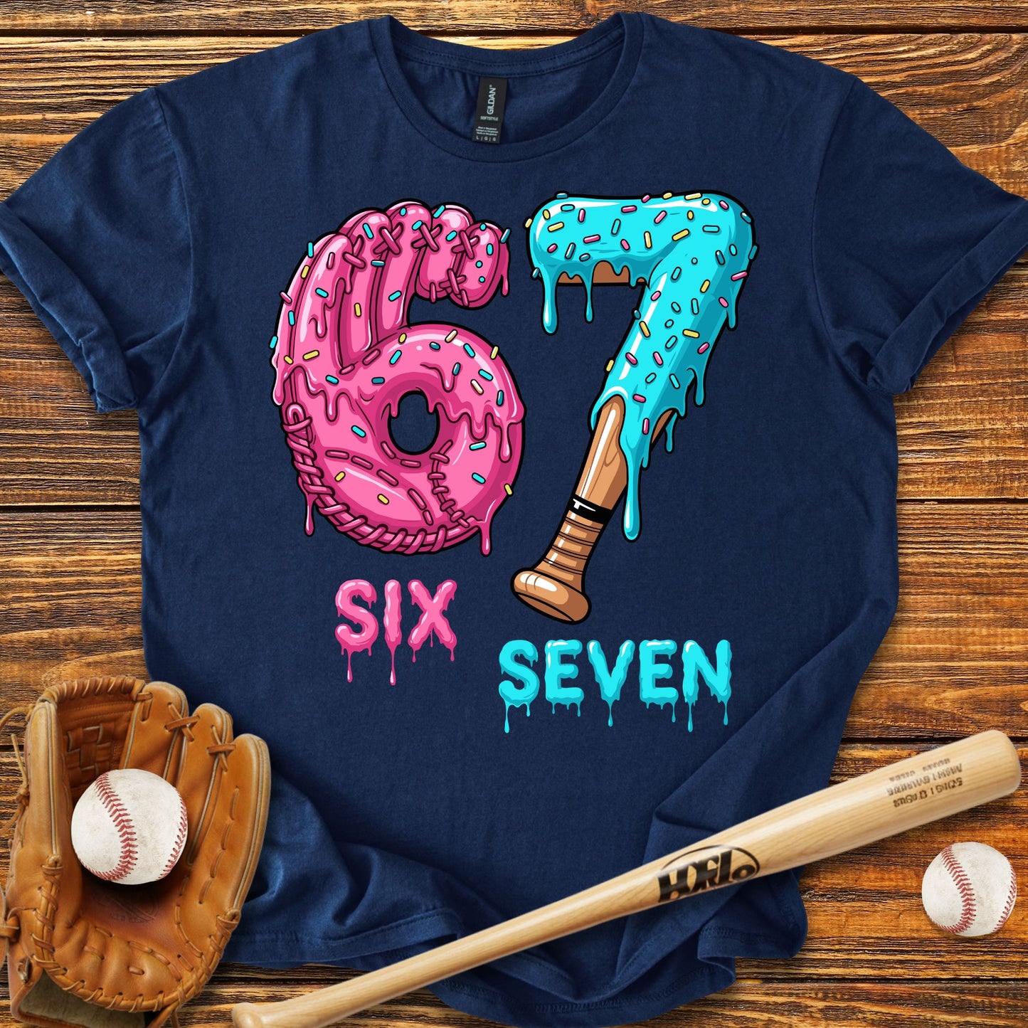 Baseball Drip 67 Adult T-Shirt