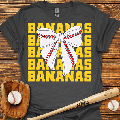 Bananas Coquette Baseball Adult T-Shirt