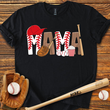Baseball Mama Adult T-shirt