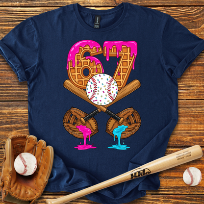 Baseball Drip 67 Catcher Adult T-Shirt