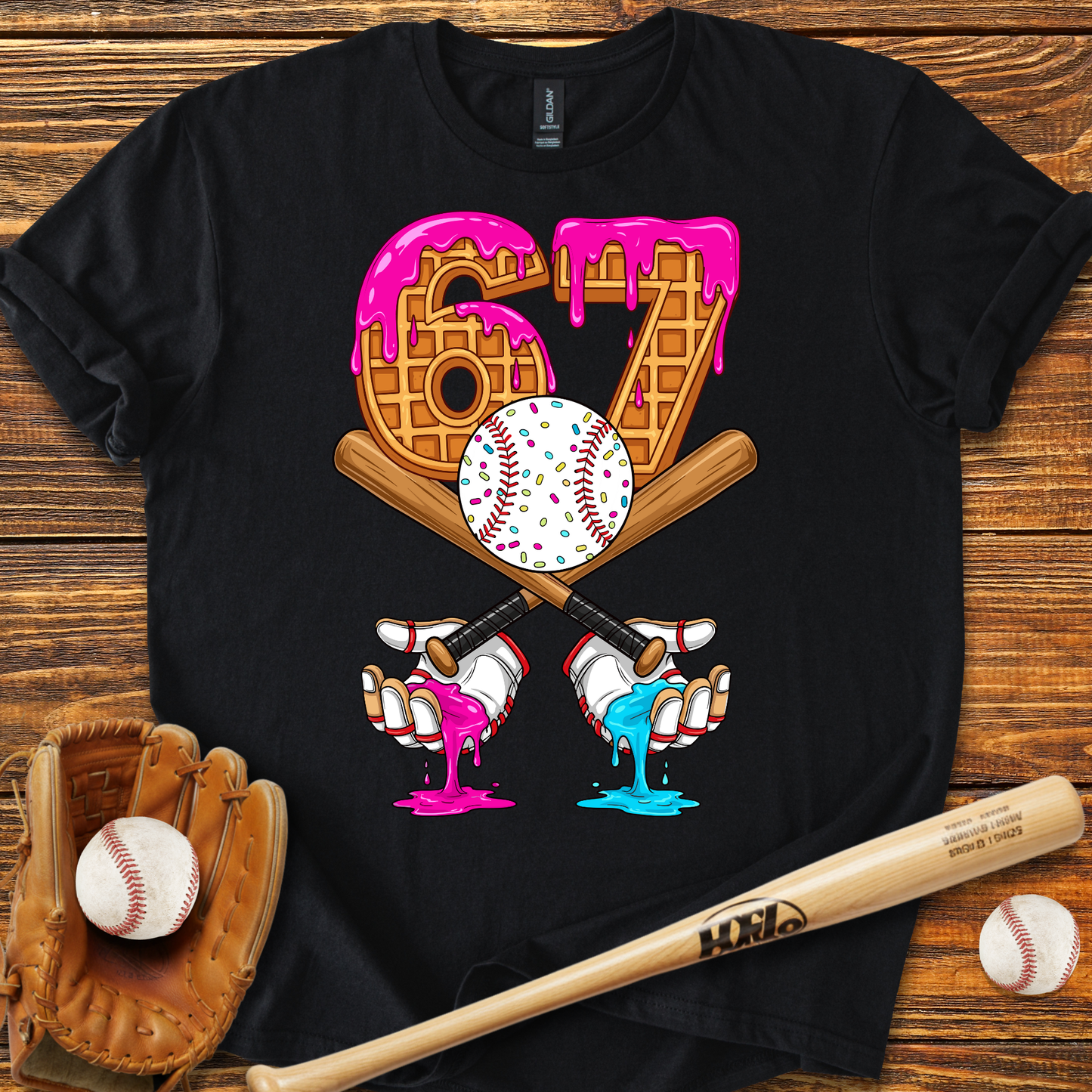 Baseball Drip 67 Adult T-Shirt