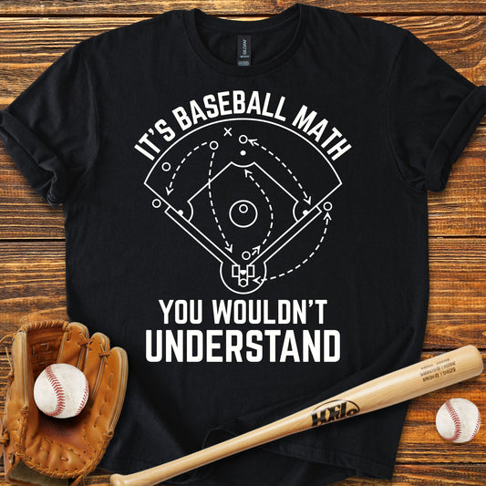 Baseball Math Adult T-shirt