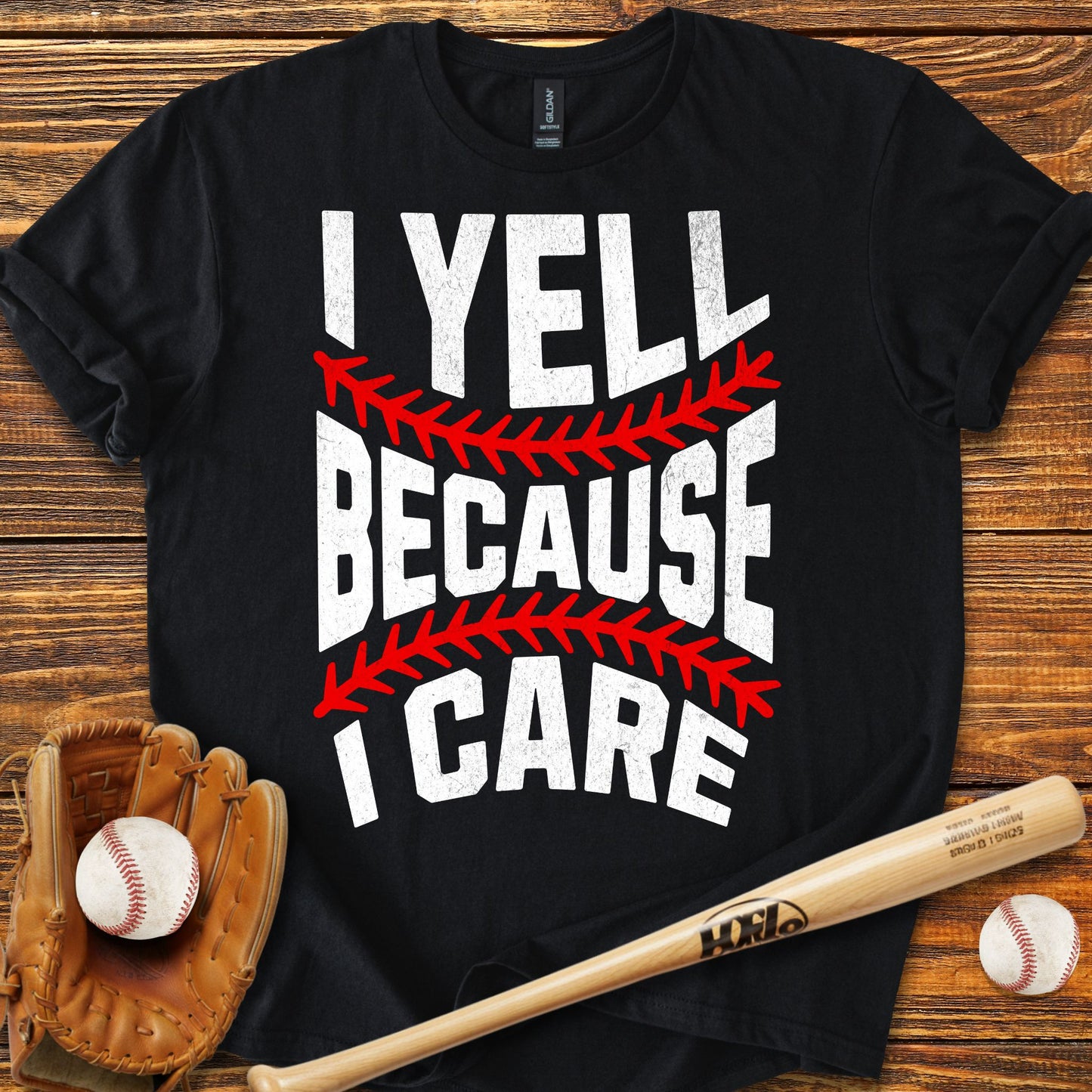 I Yell Because I Care Adult T-Shirt