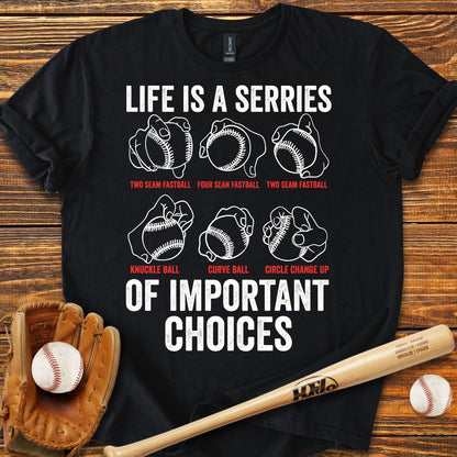 Baseball Pitches Life Adult T-shirt