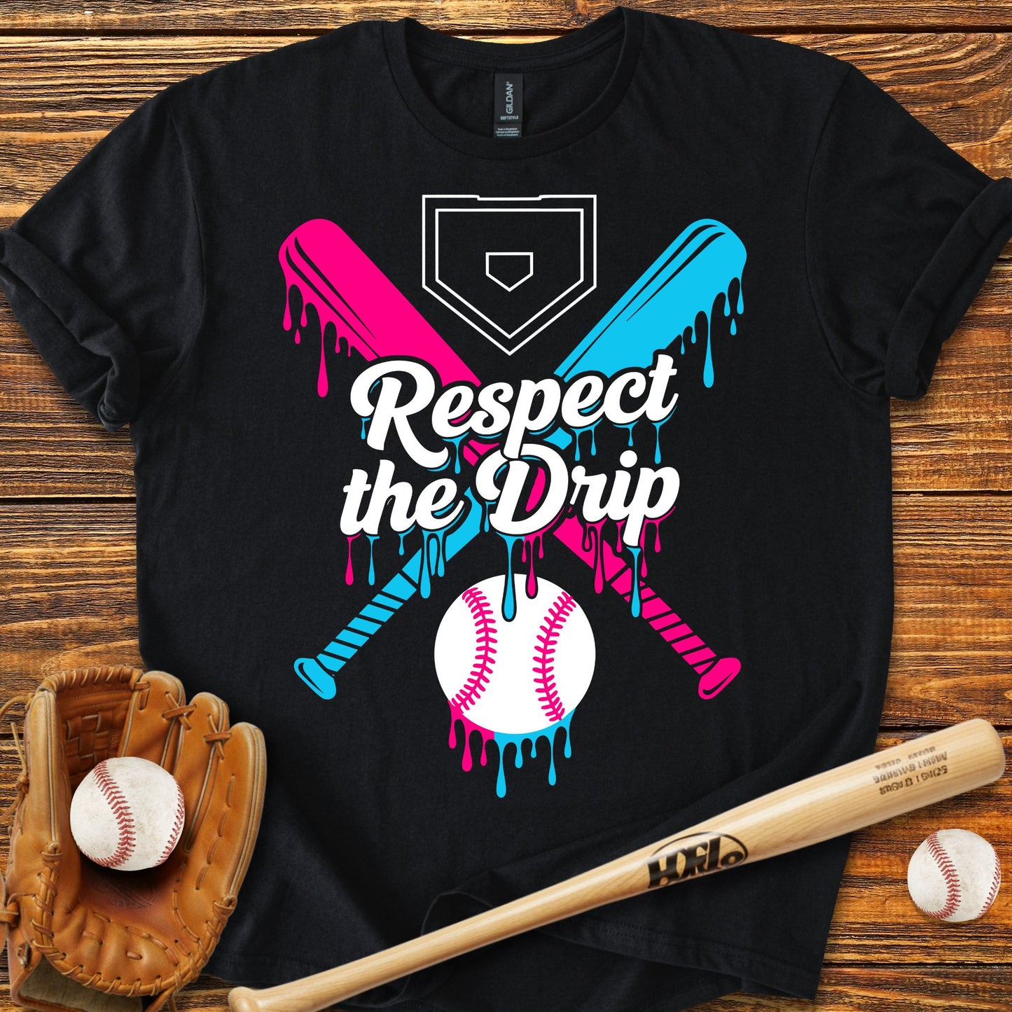 Respect The Drip Baseball Adult T-Shirt