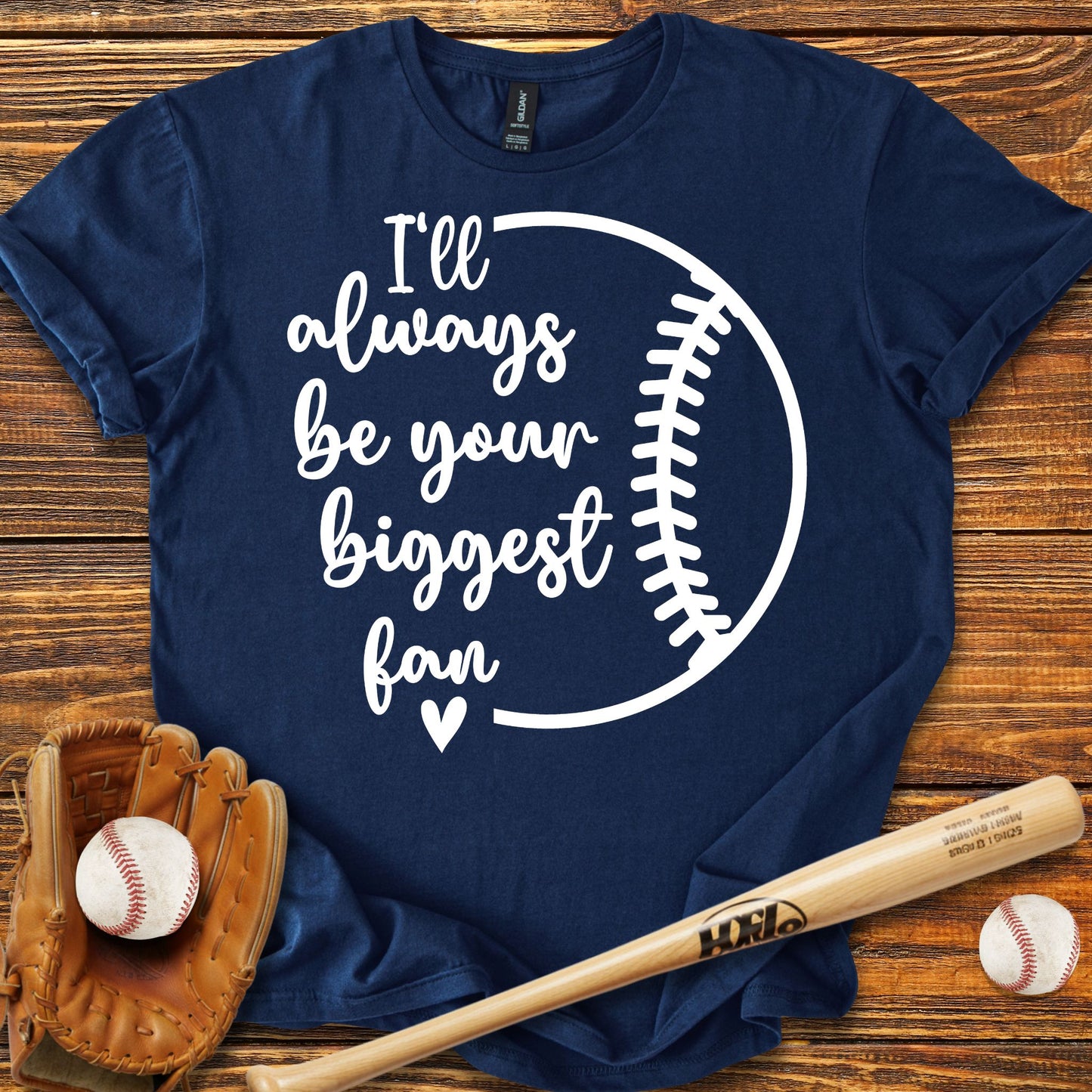 Biggest Fan Baseball Adult T-Shirt