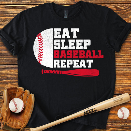 Eat Sleep Repeat Adult T-Shirt