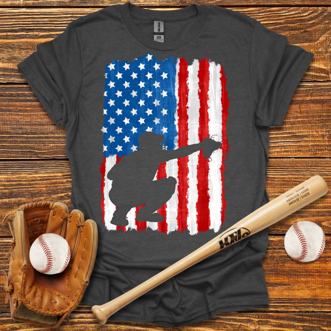 American Flag Catcher Tee