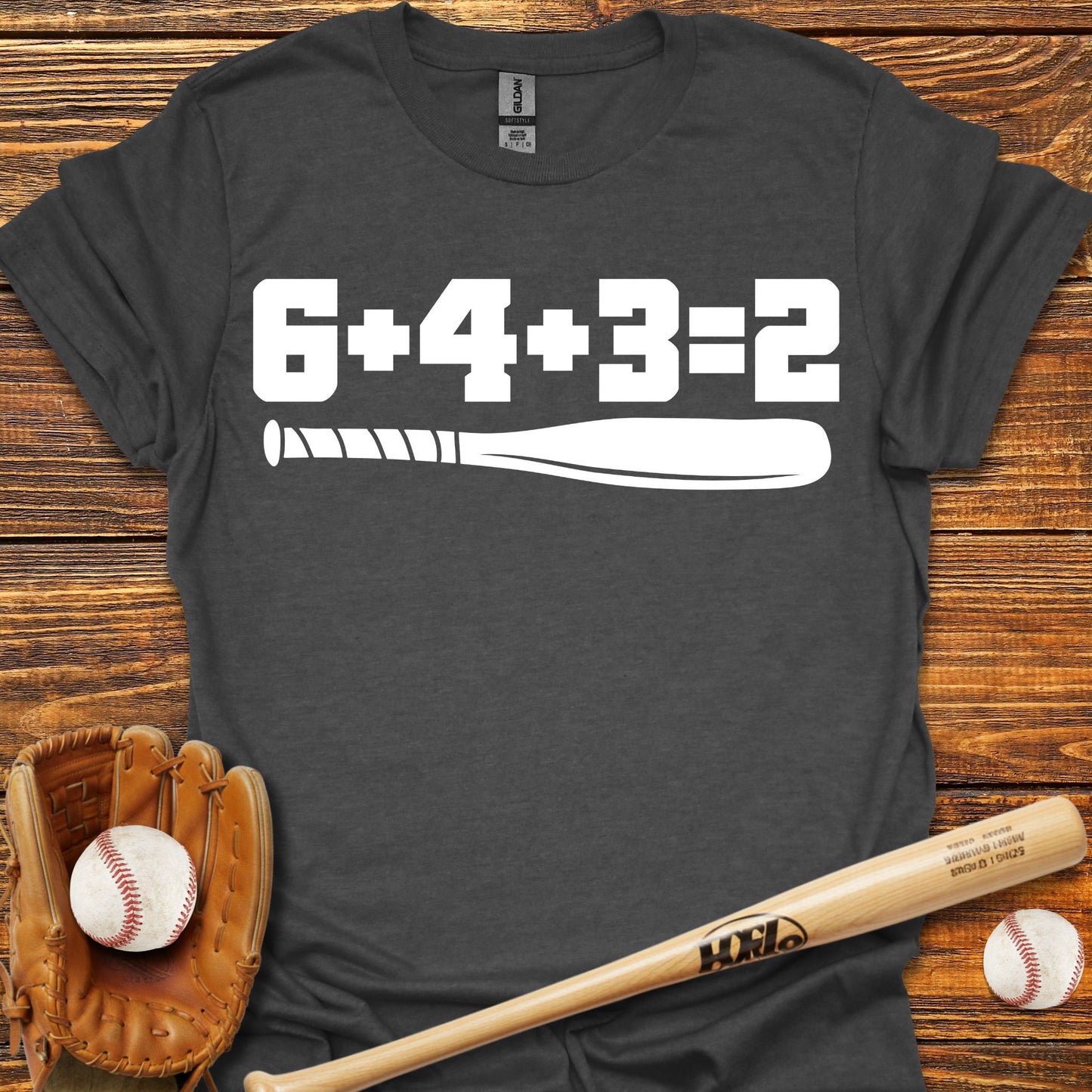 6 4 3 2 Double Play Adult T-Shirt
