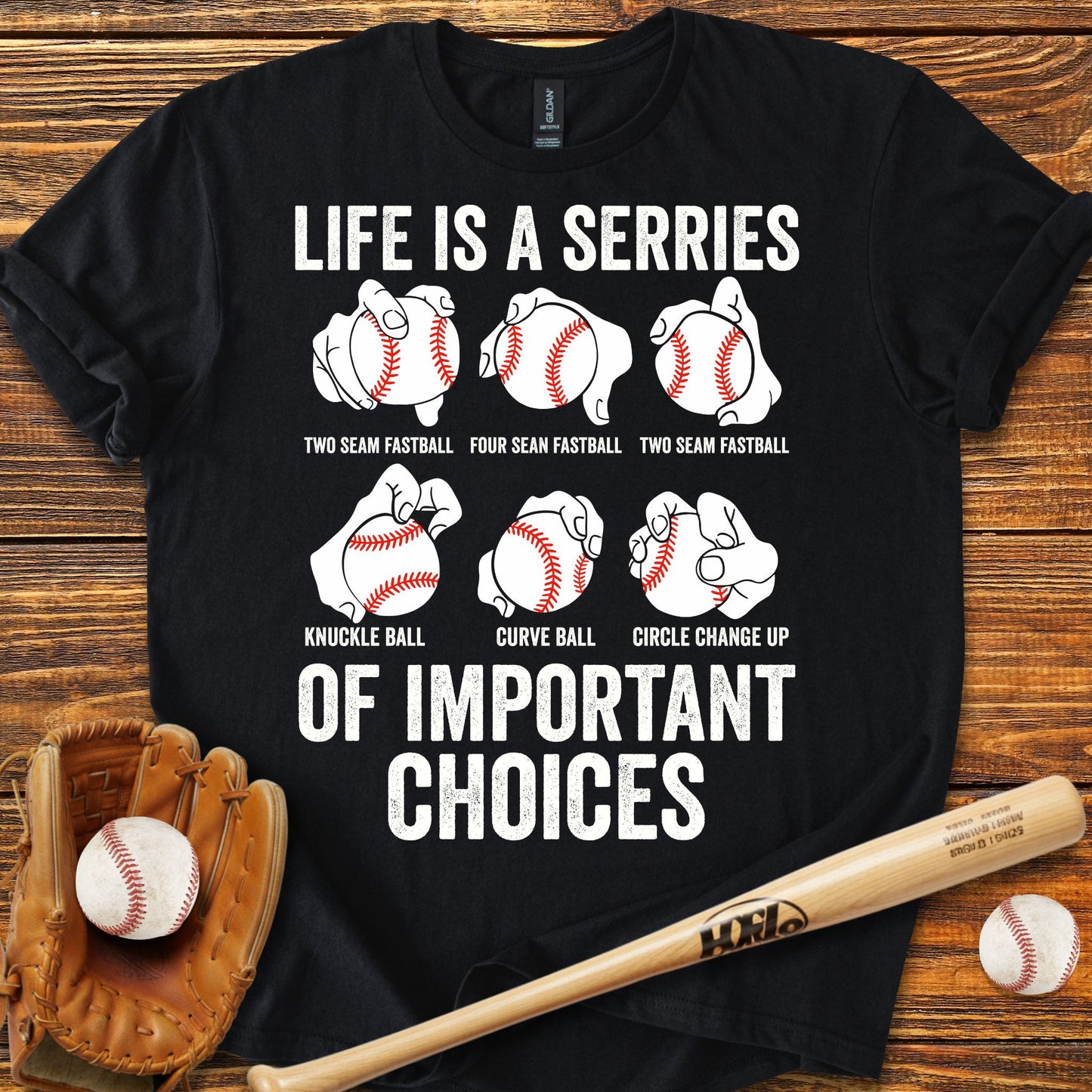 Baseball Pitches Life Adult T-shirt