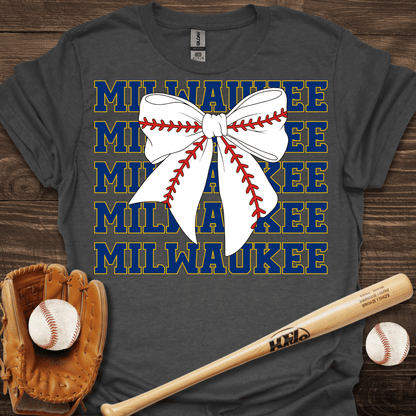 Milwaukee Coquette Baseball Adult T-Shirt