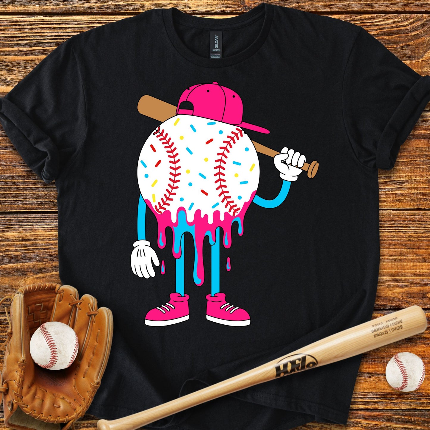 Baseball Drip Adult T-Shirt