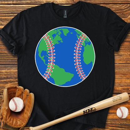 Baseball Earth Adult T-Shirt