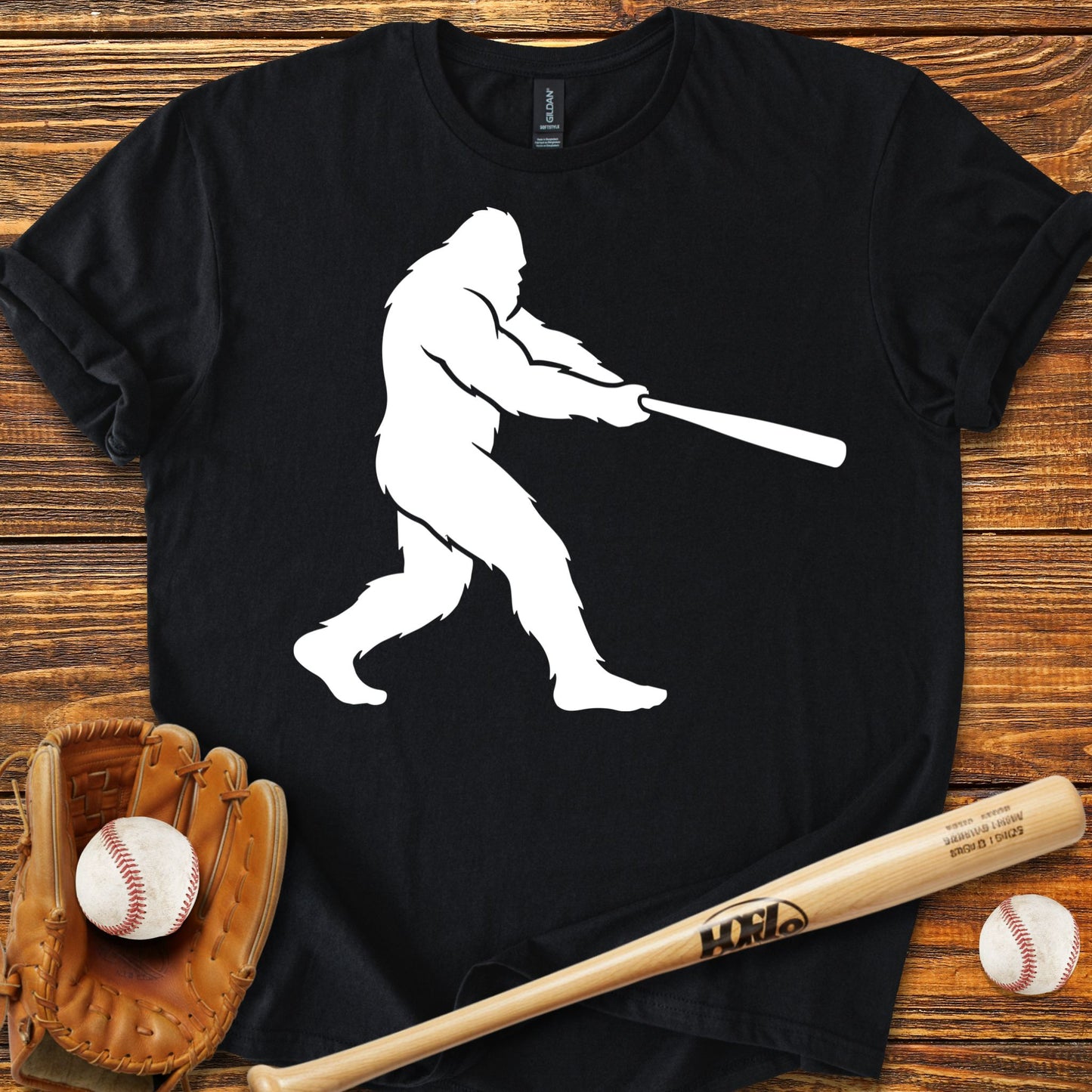 Bigfoot Baseball Adult T-shirt
