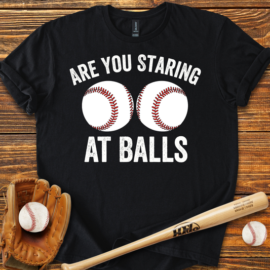 Staring At My Balls Adult T-shirt