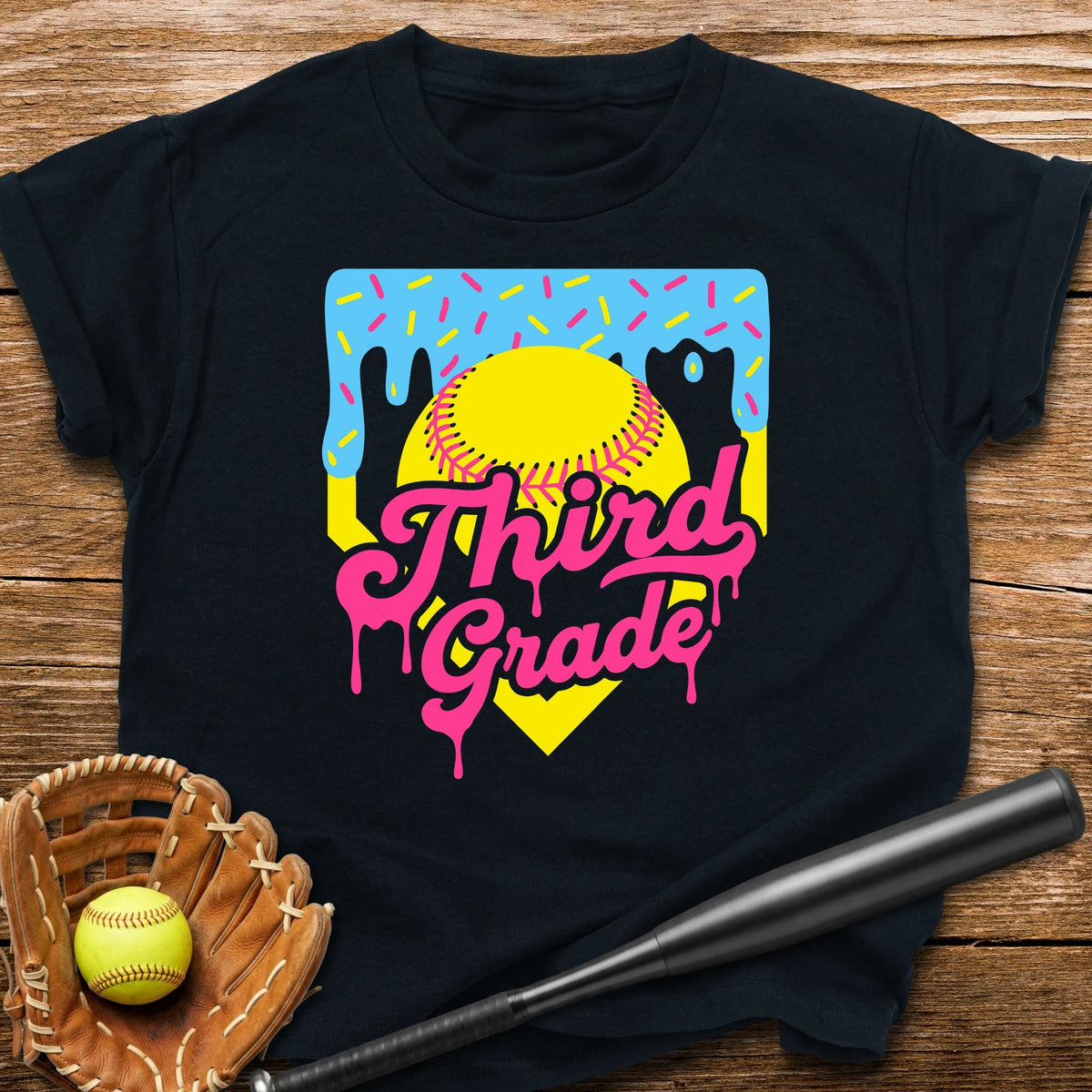 3rd Grade Back to School Softball Youth Tee - HomeRun PrintsKids clothes