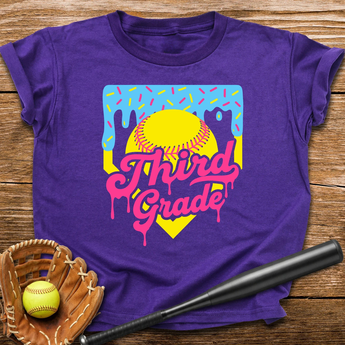 3rd Grade Back to School Softball Youth Tee - HomeRun PrintsKids clothes