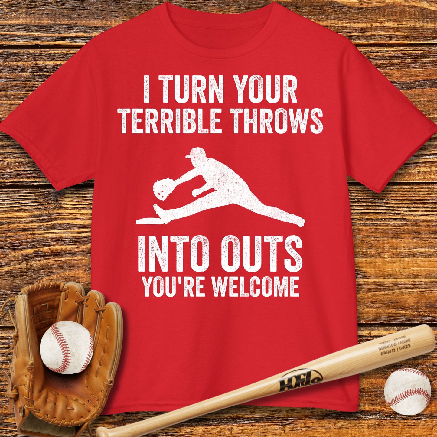 Funny First Baseman Kids T-Shirt