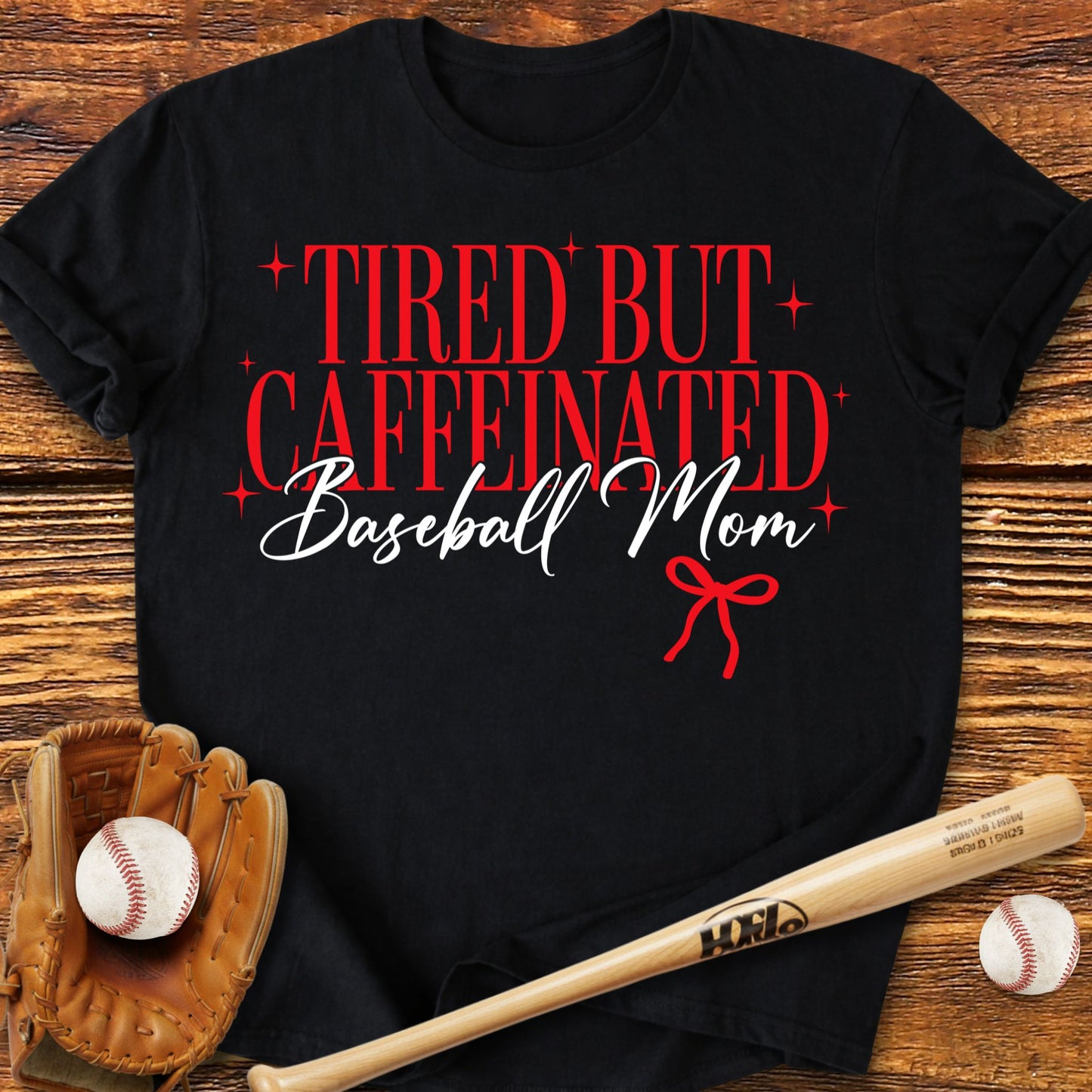 Tired But Caffeinated Mom T-Shirt