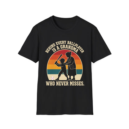 Behind Every Ballplayer A Grandma T-Shirt