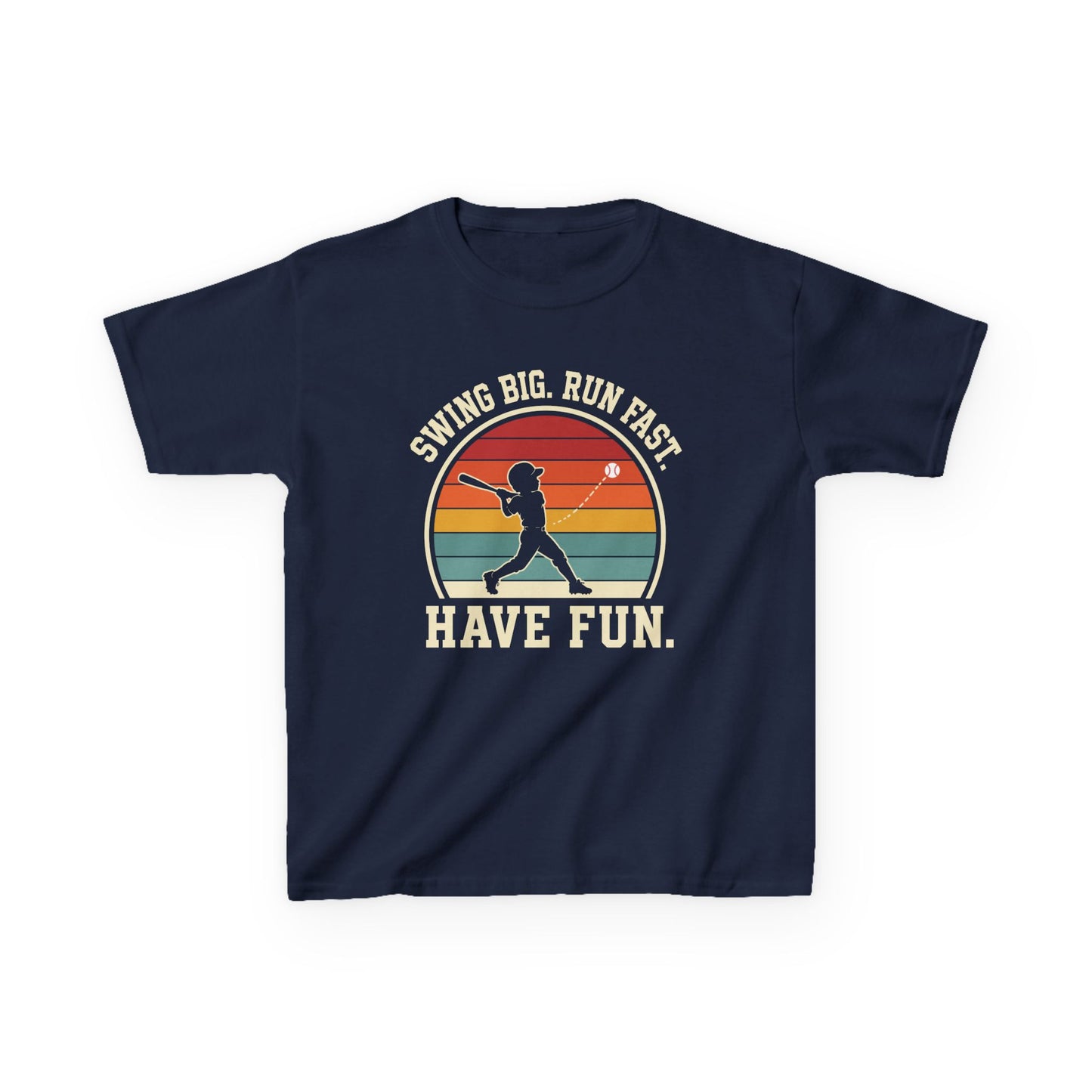 Swing Big Run Fast Have Fun Kids T-shirt