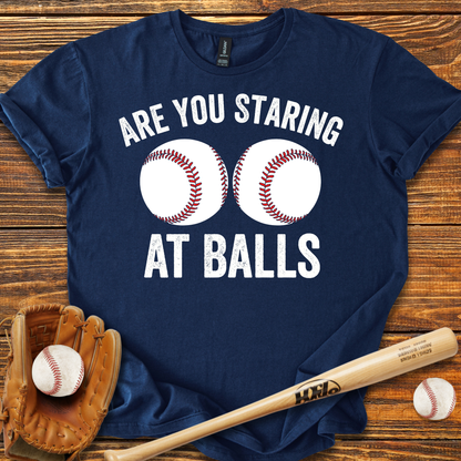 Staring At My Balls Adult T-shirt