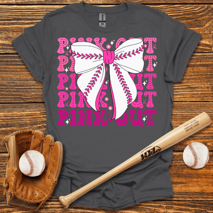 Pink Out Baseball Breast Cancer Adult T-Shirt