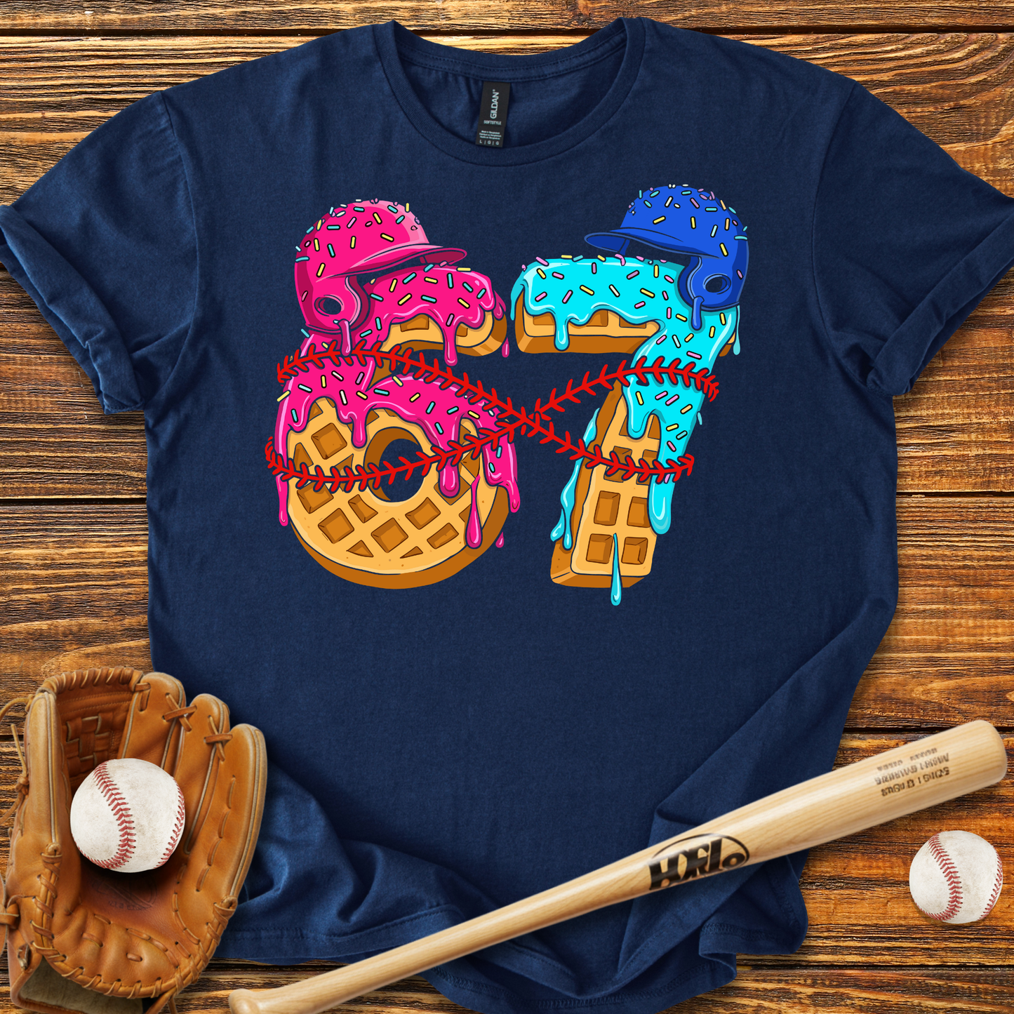 Baseball Drip 67 Adult T-Shirt