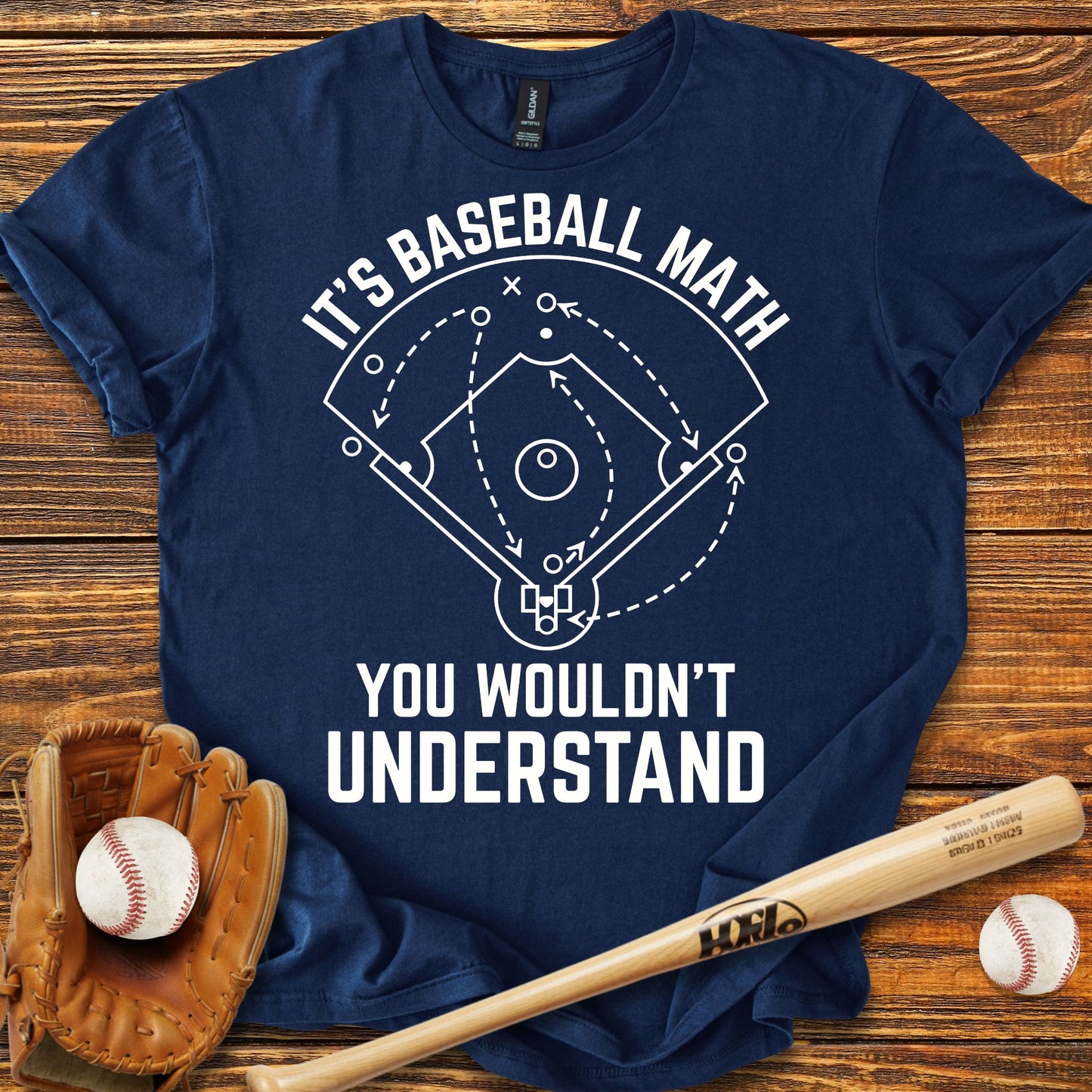 Baseball Math Adult T-shirt